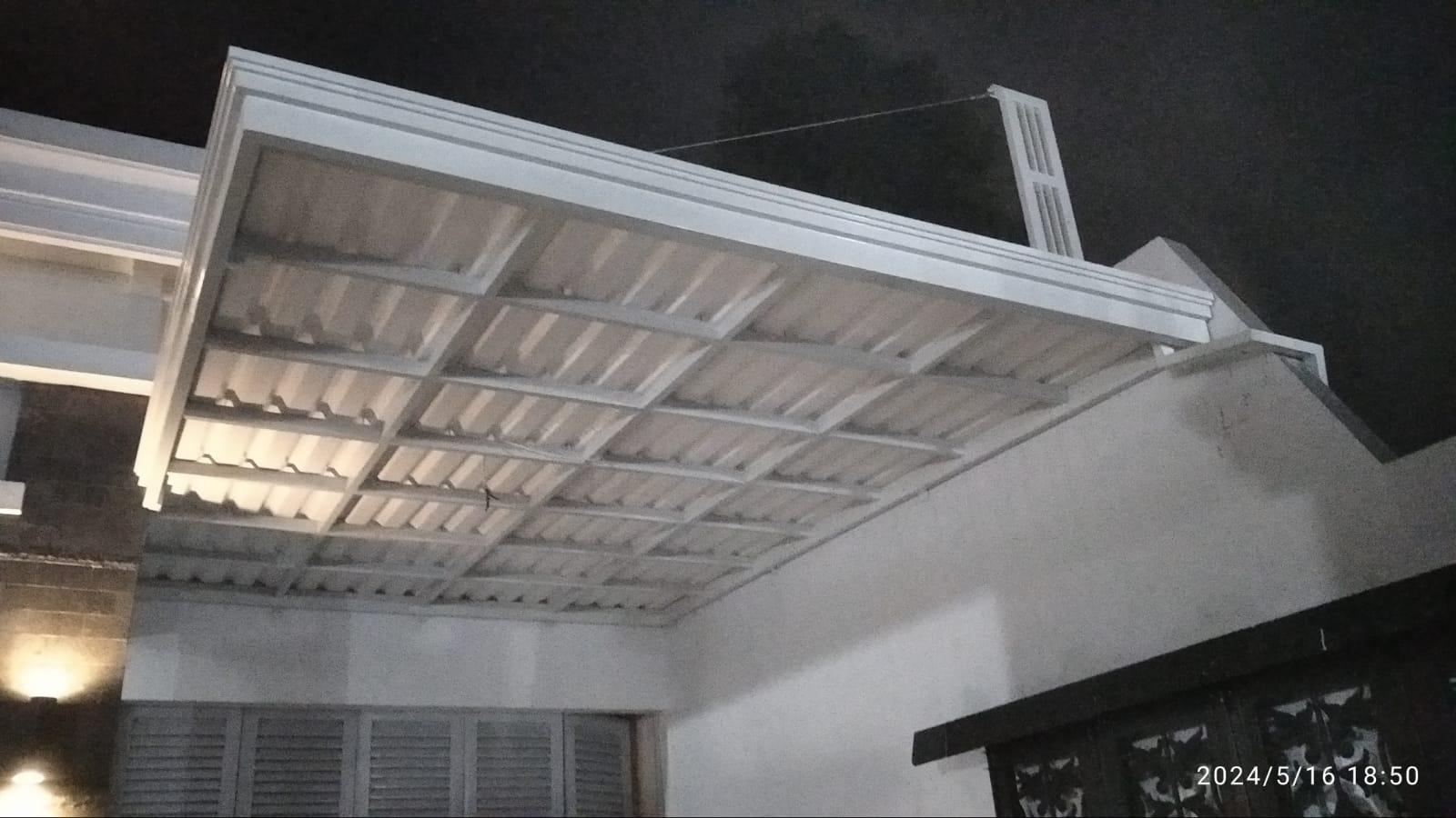 KANOPI BESI GALVANIS  TALANG KORDOBA + ATAP ALDERON 2 LAYER